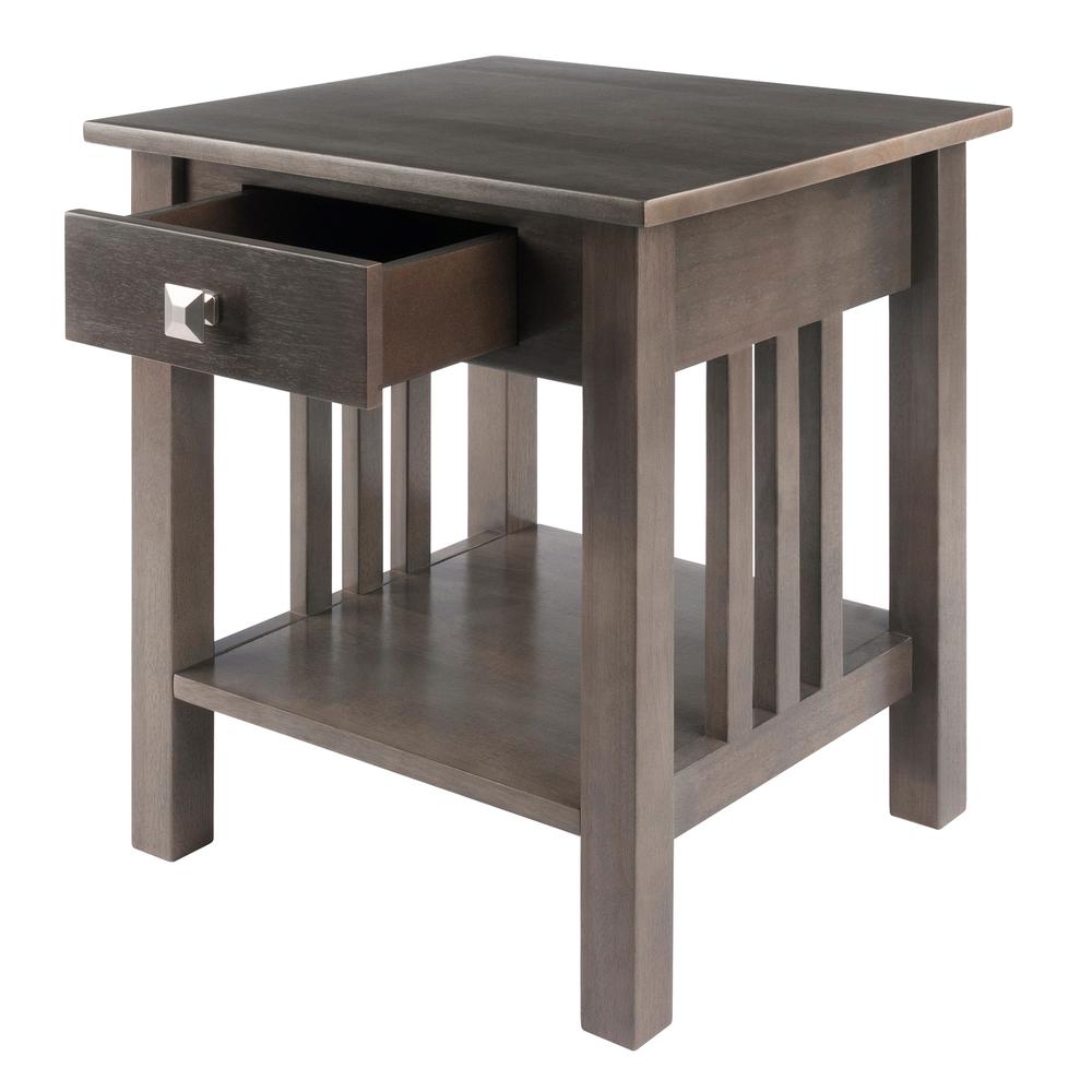 Stafford End Table, Oyster Gray. Picture 2