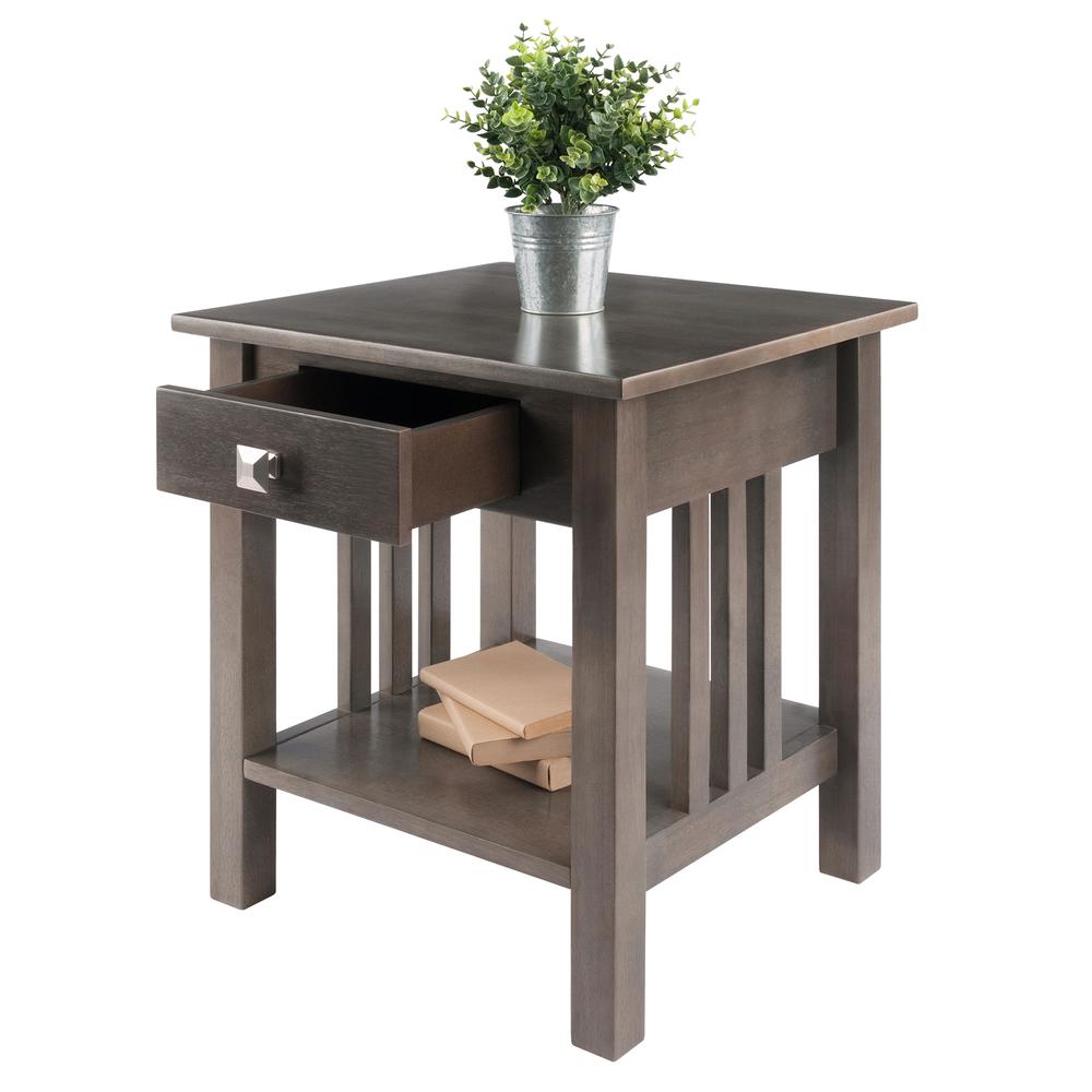 Stafford End Table, Oyster Gray. Picture 8