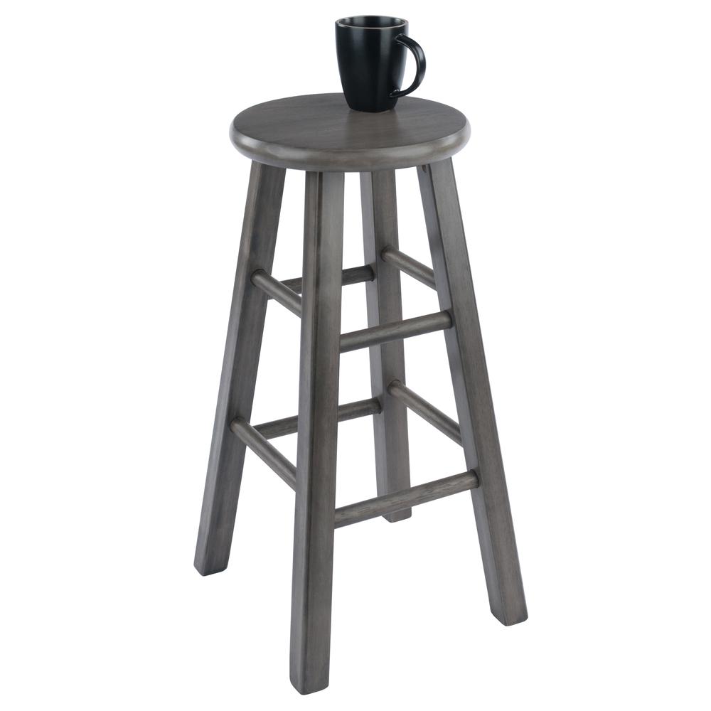 Ivy Counter Stool 24", Rustic Gray Finish. Picture 4