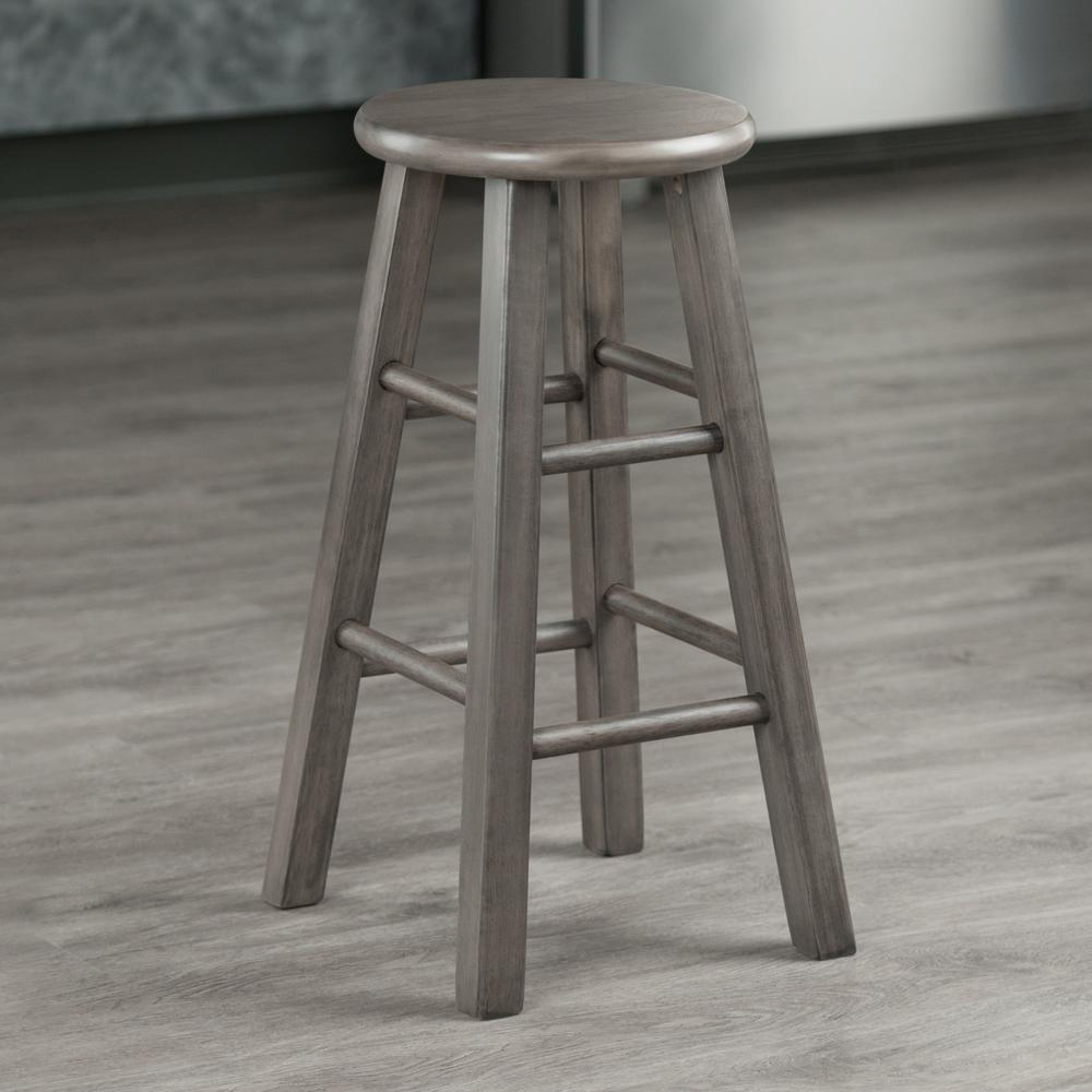 Ivy Counter Stool 24", Rustic Gray Finish. Picture 5