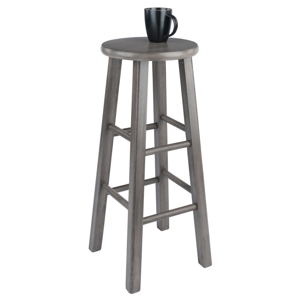 Ivy Bar Stool, 29", Rustic Gray Finish. Picture 4