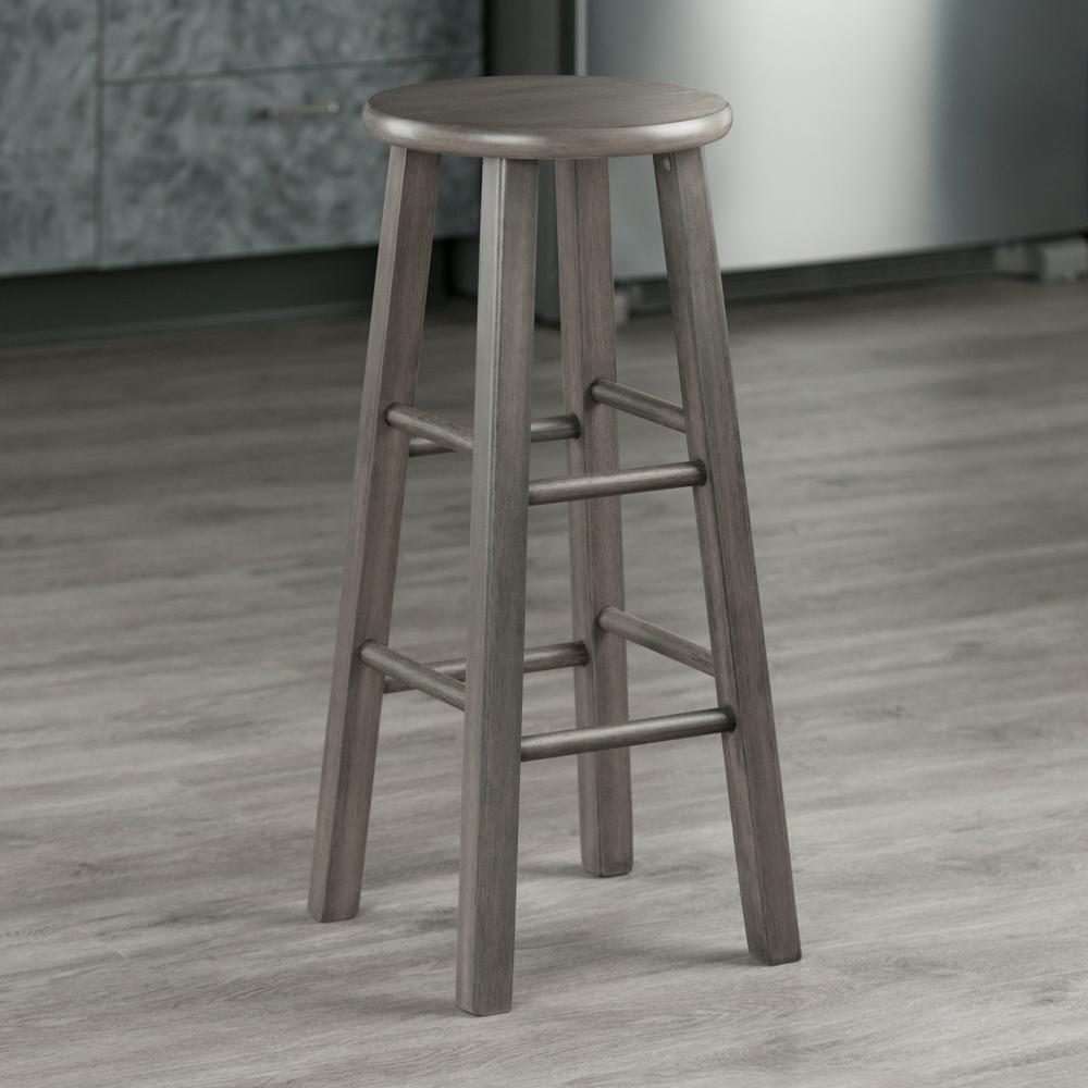 Ivy Bar Stool, 29", Rustic Gray Finish. Picture 5