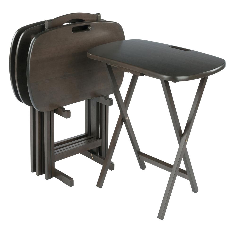 Lucca 5-Pc Snack Table Set, Oyster Gray. Picture 1