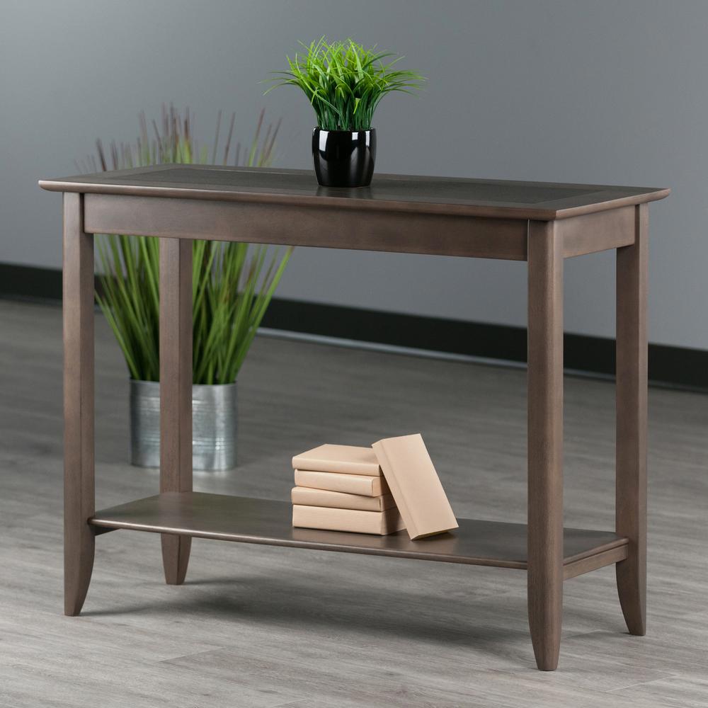 Santino Console Hall Table, Oyster Gray. Picture 7