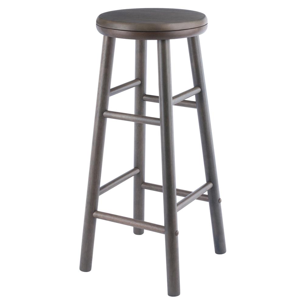 Shelby 2-Pc Swivel Seat Bar Stool Set, Oyster Gray. Picture 2