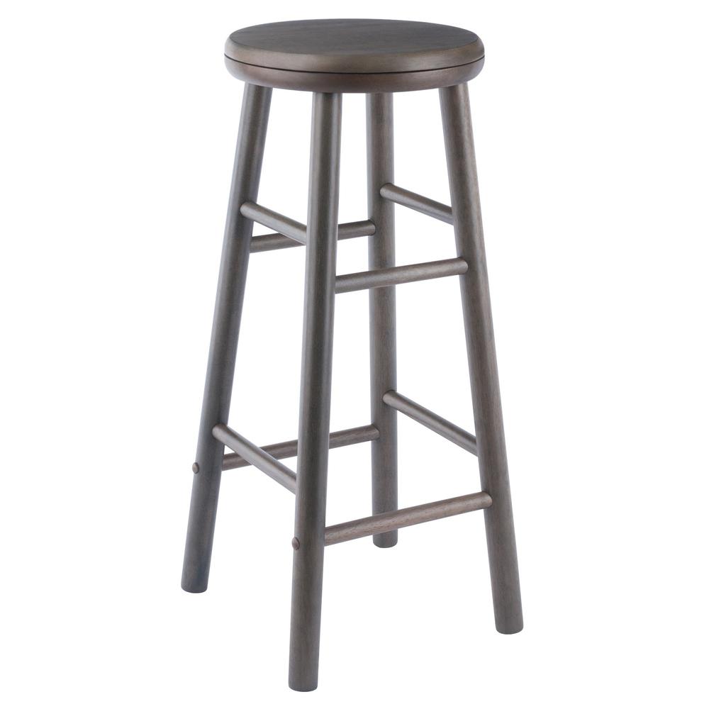 Shelby 2-Pc Swivel Seat Bar Stool Set, Oyster Gray. Picture 5