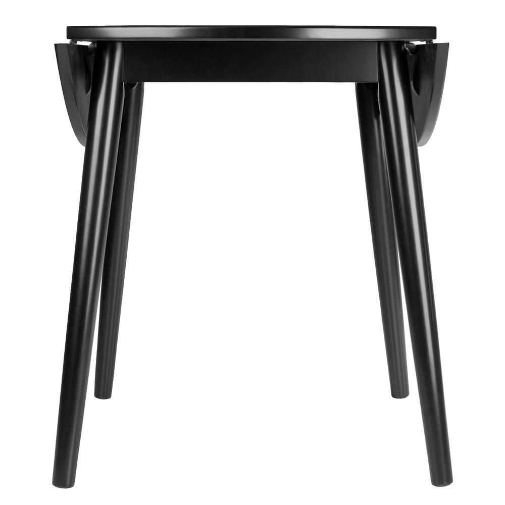Moreno Round Drop Leaf Dining Table, Black. Picture 6