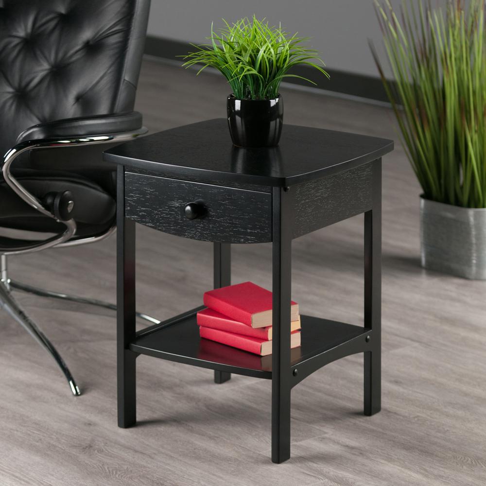Claire Accent Table Black Finish. Picture 8