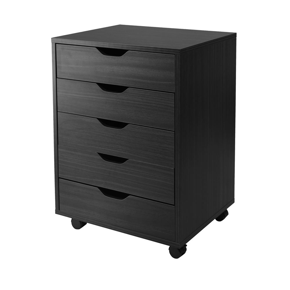 Halifax Cabinet for Closet / Office, 5 Drawers, Black. Picture 1