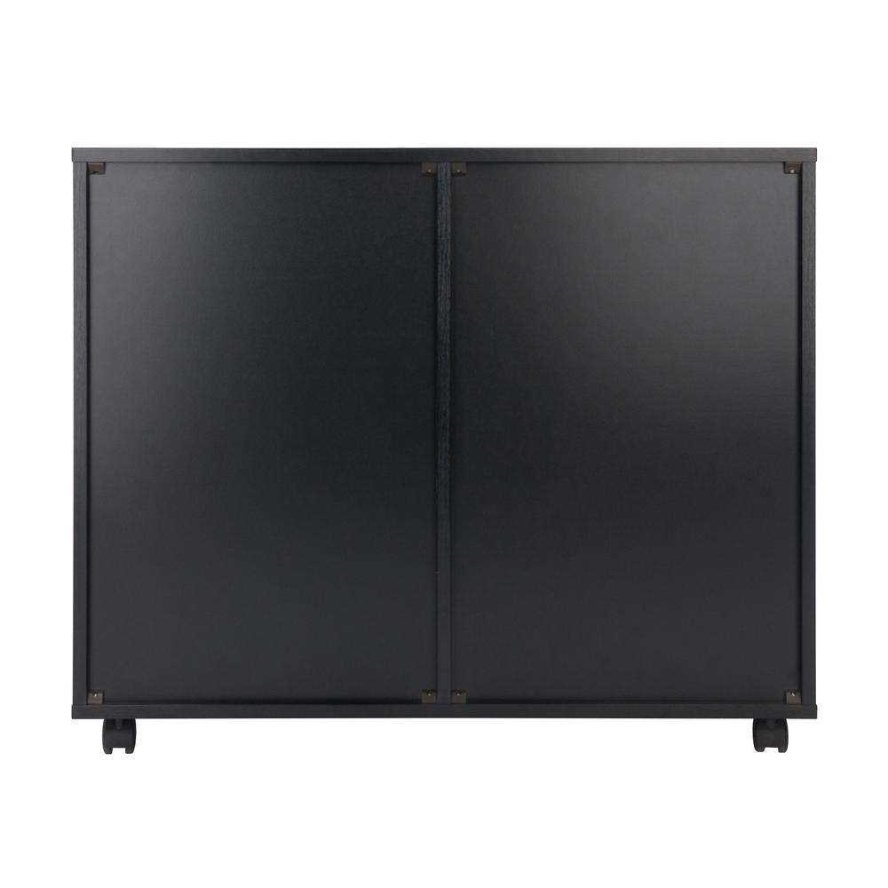 Halifax 2 Section Mobile Storage Cabinet, Black. Picture 5