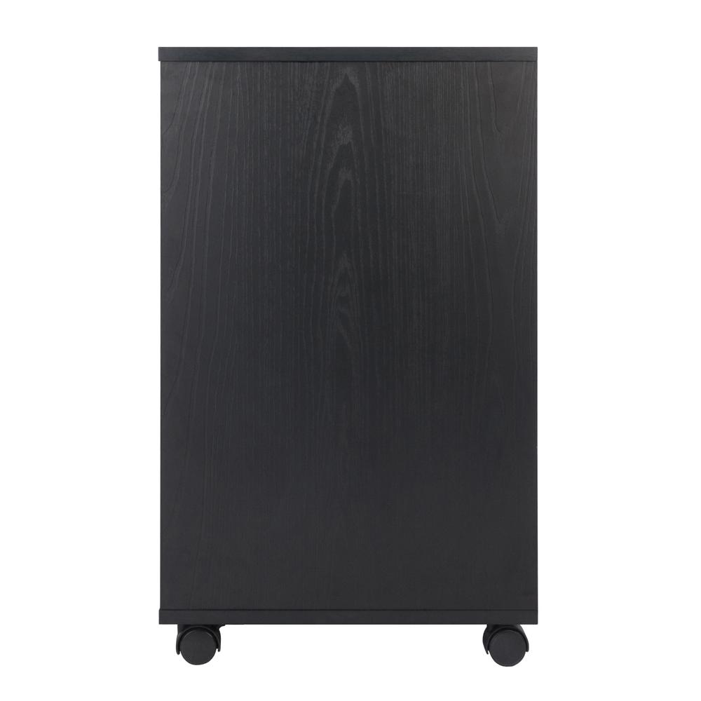 Halifax 3 Section Mobile Storage Cabinet, Black. Picture 4