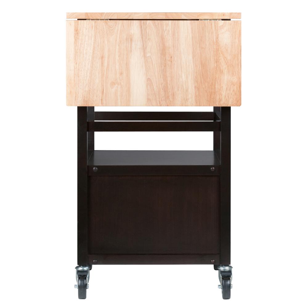 Bellini Kitchen Cart Natural/Coffee Finish. Picture 5