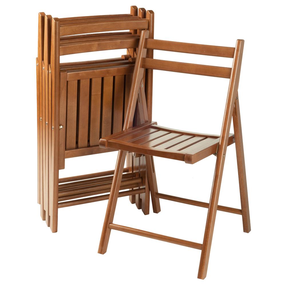 Robin 4-Pc Folding Chair Set, Teak. The main picture.