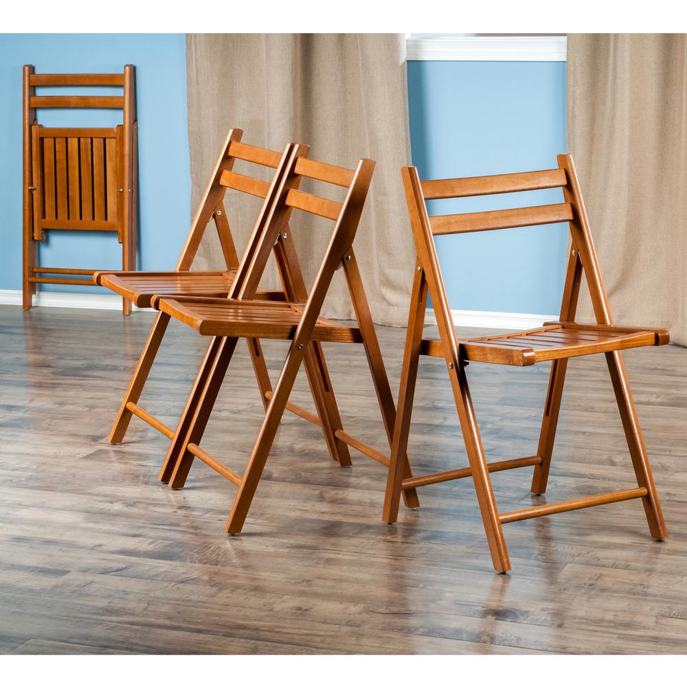 Robin 4-Pc Folding Chair Set, Teak. Picture 8