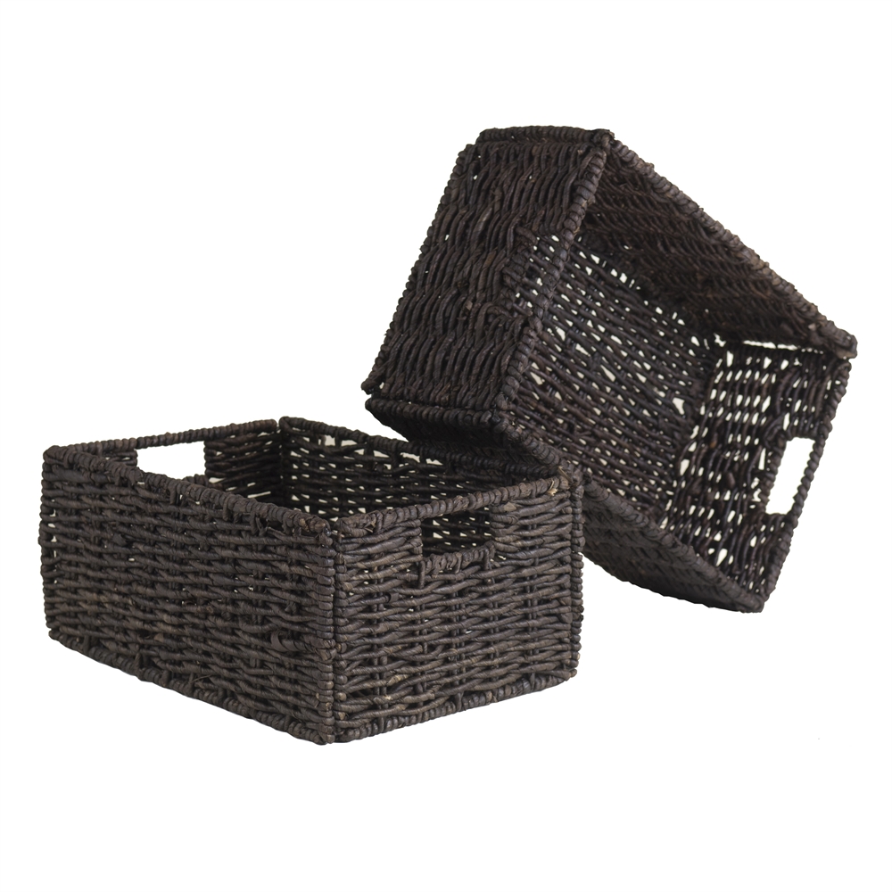 Granville Set of 2 Medium Foldable Baskets. Picture 1