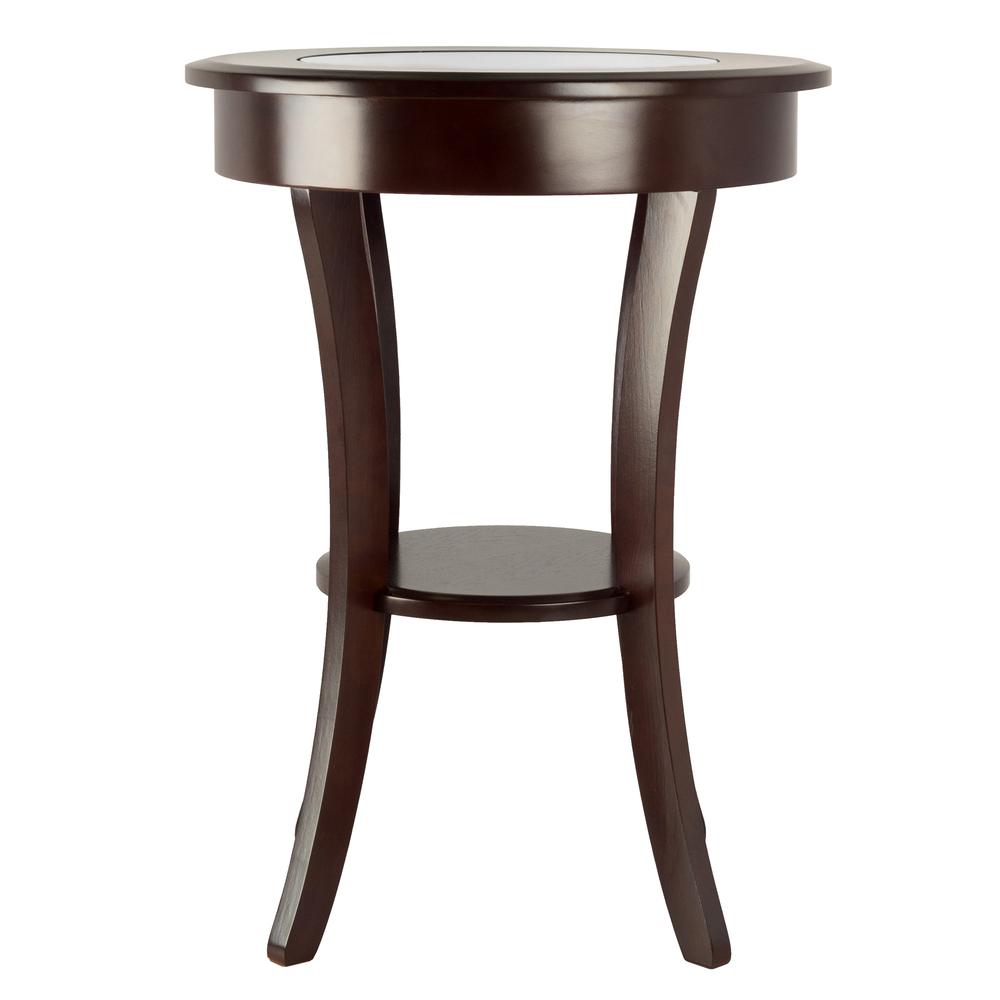 Cassie Round Accent Table with Glass. Picture 2