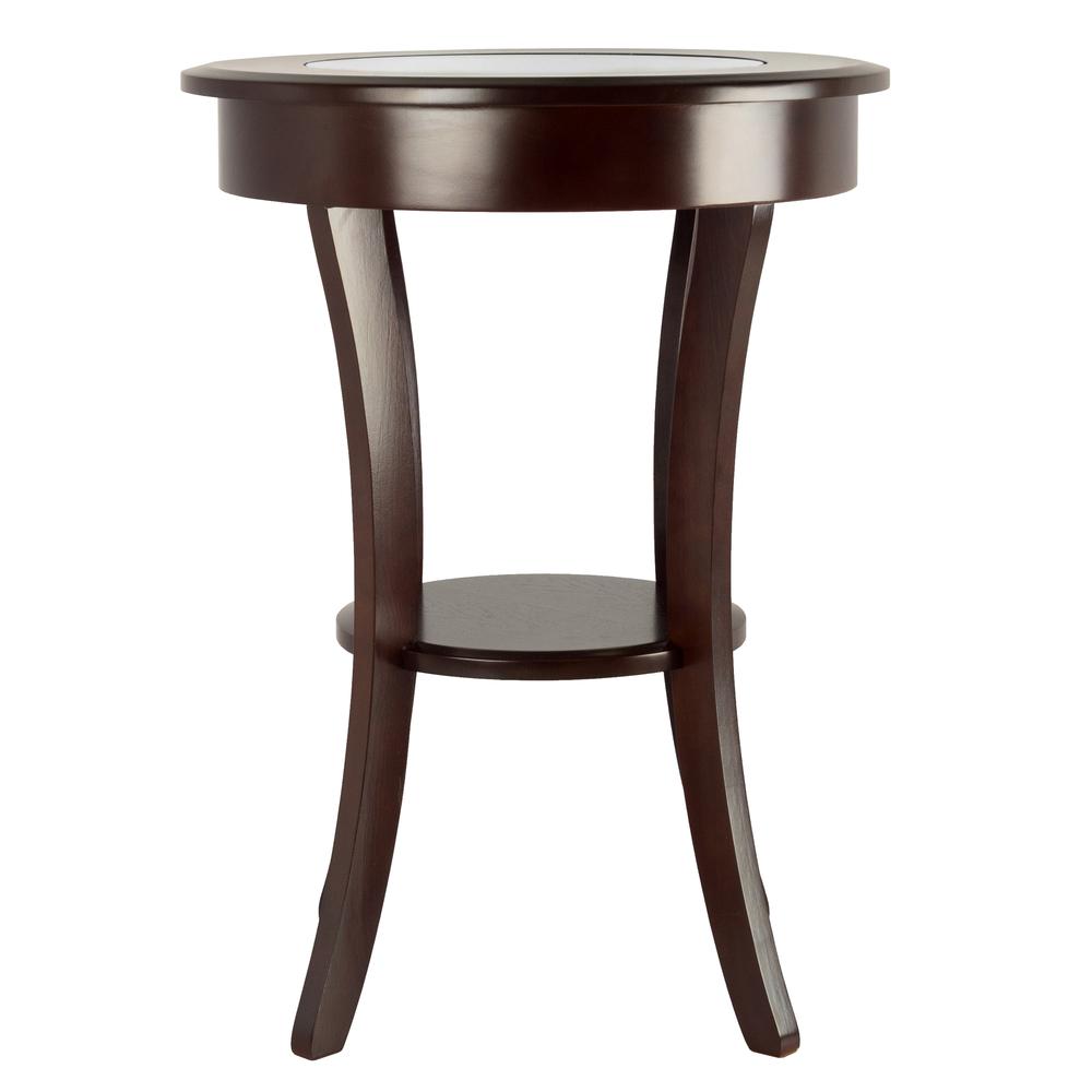 Cassie Round Accent Table with Glass. Picture 3