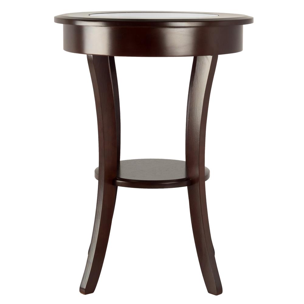 Cassie Round Accent Table with Glass. Picture 4