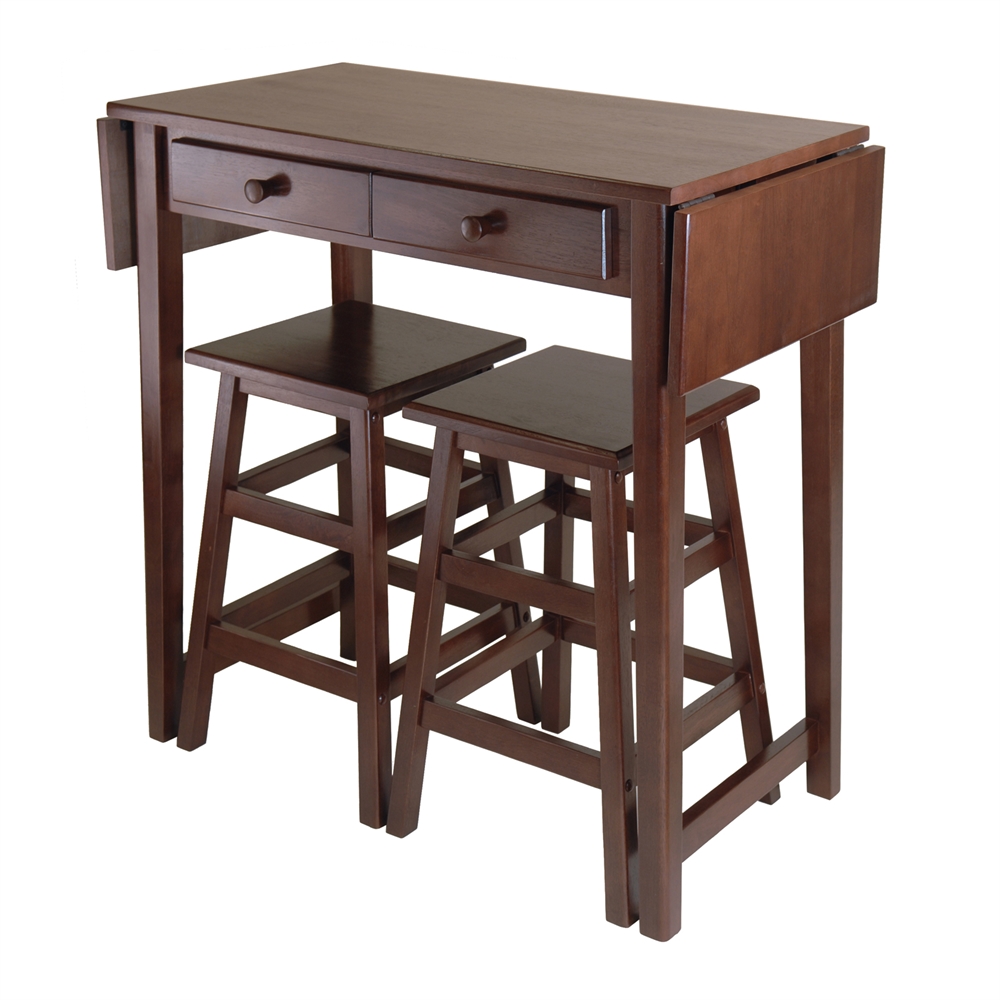 Mercer Double Drop Leaf Table with 2 Stools. The main picture.