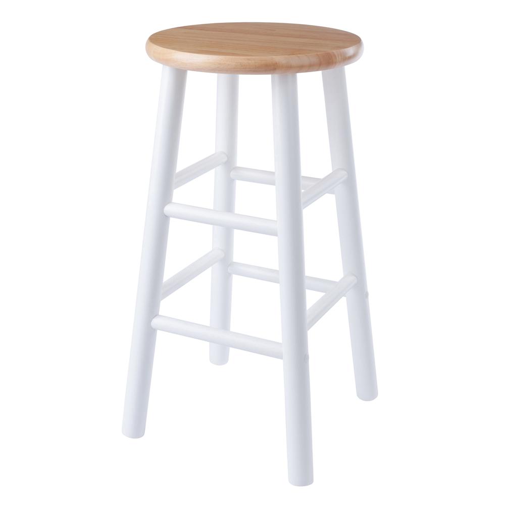 Huxton 2-Pc Counter Stools, 24", Natural & White. Picture 2
