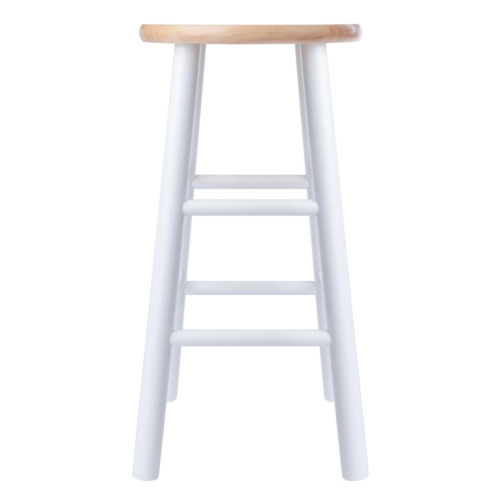 Huxton 2-Pc Counter Stools, 24", Natural & White. Picture 3