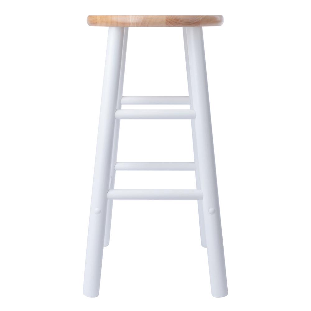 Huxton 2-Pc Counter Stools, 24", Natural & White. Picture 4
