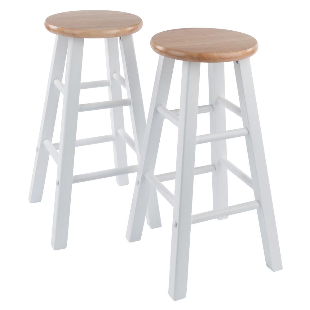 Element Counter Stools, 2-Pc Set, Natural & White. Picture 1