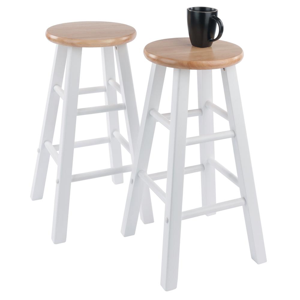Element Counter Stools, 2-Pc Set, Natural & White. Picture 5
