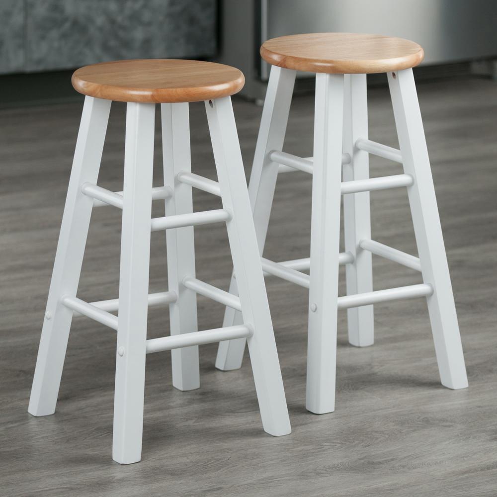 Element Counter Stools, 2-Pc Set, Natural & White. Picture 6