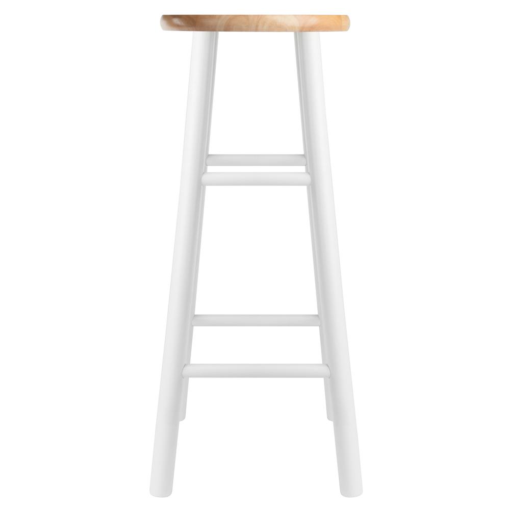 Tabby 2-Pc 30" Bar Stool Set Natural & White. Picture 2