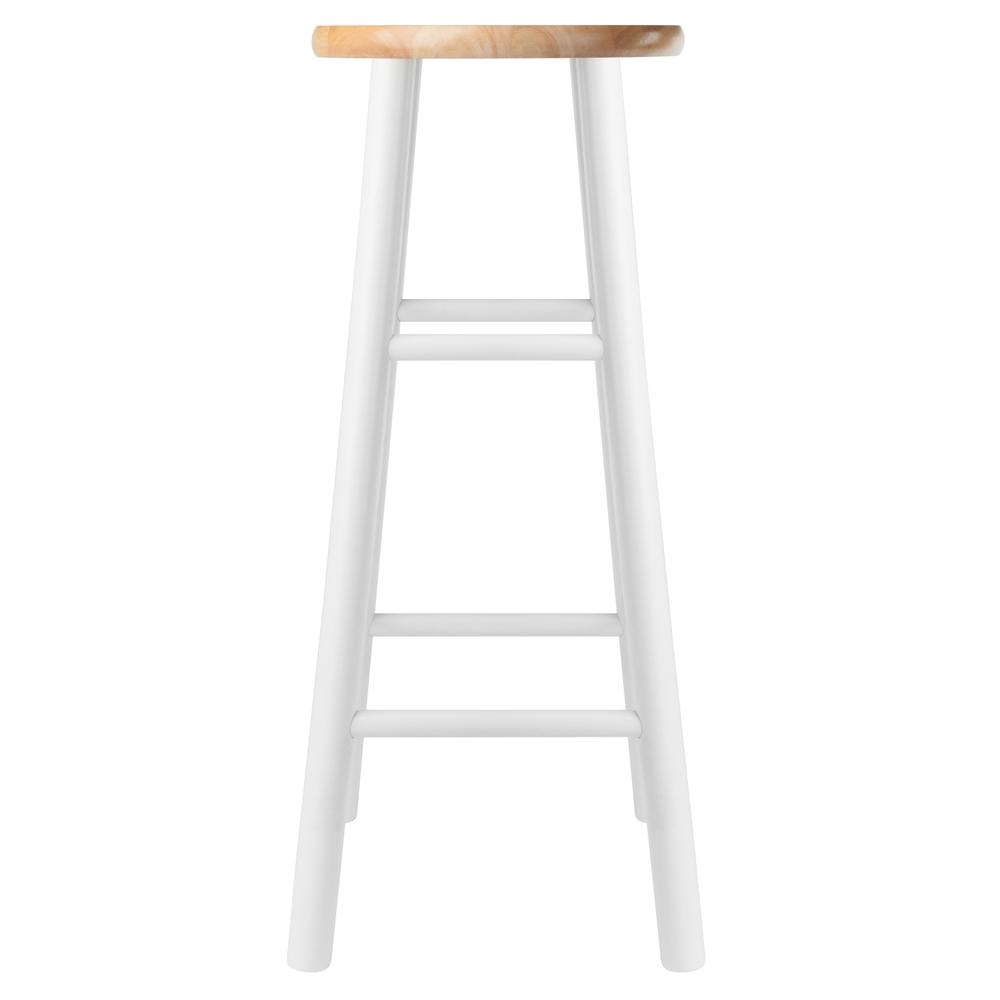 Tabby 2-Pc 30" Bar Stool Set Natural & White. Picture 4