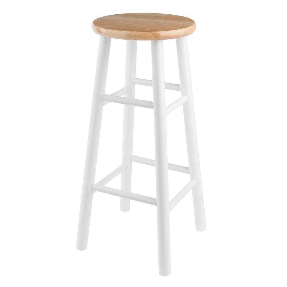 Tabby 2-Pc 30" Bar Stool Set Natural & White. Picture 5