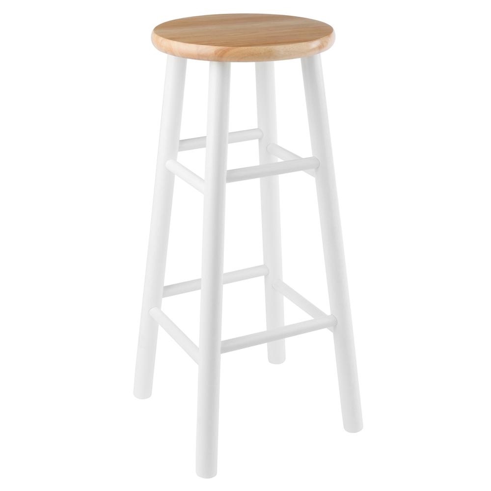 Tabby 2-Pc 30" Bar Stool Set Natural & White. Picture 6