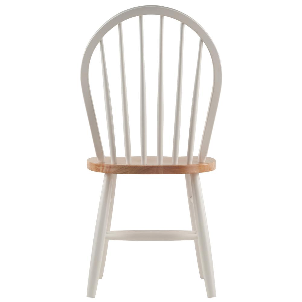Windsor Arrow-back Chairs, 2-Pc Set, Natural & White. Picture 4
