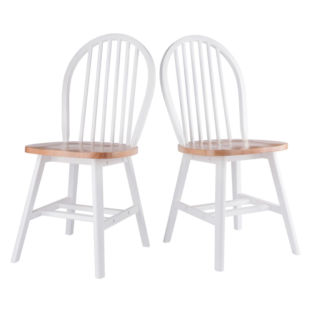 Windsor 2-Pc Chair Set, Natural and White. Picture 1