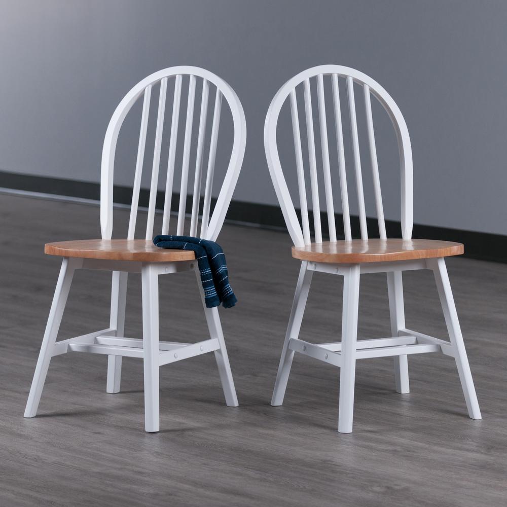 Windsor 2-Pc Chair Set, Natural and White. Picture 8
