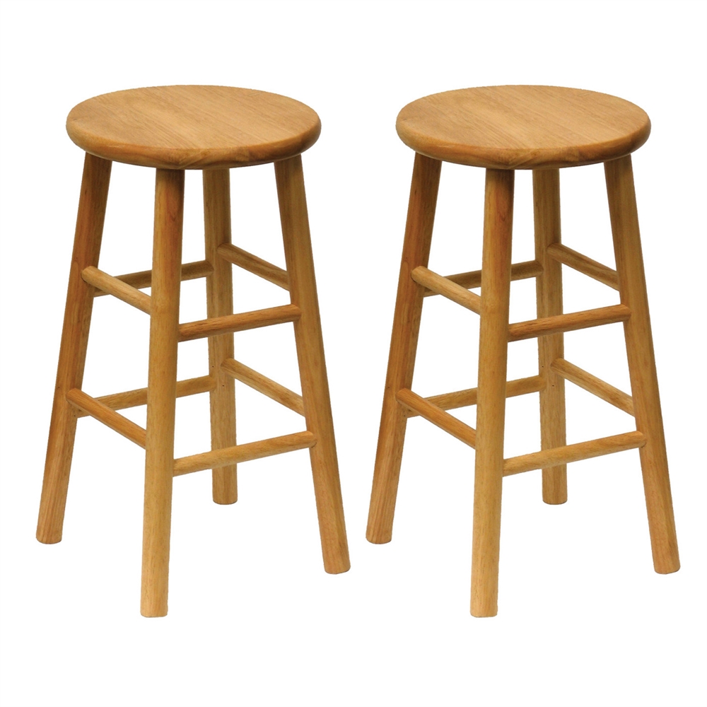 Tabby 2-Pc 24" Bar Stool Set Natural. Picture 1