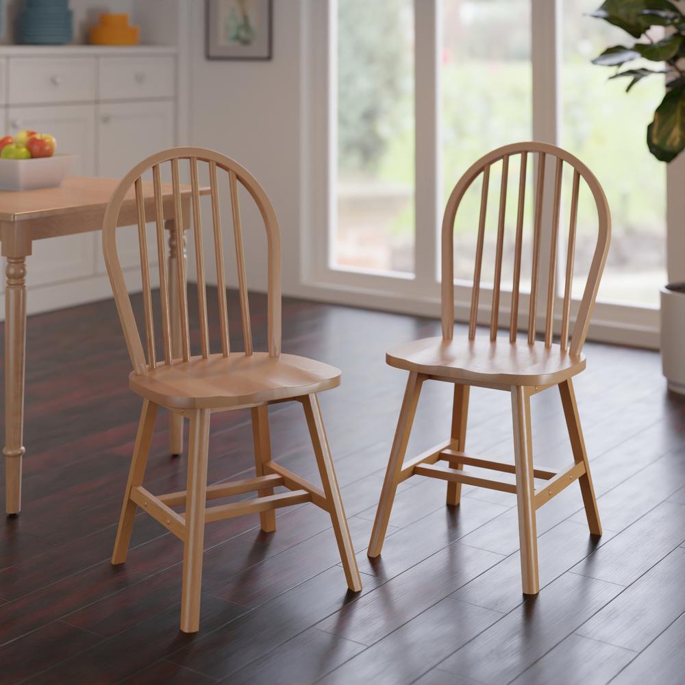Windsor 2-Pc Chair Set, Natural. Picture 9