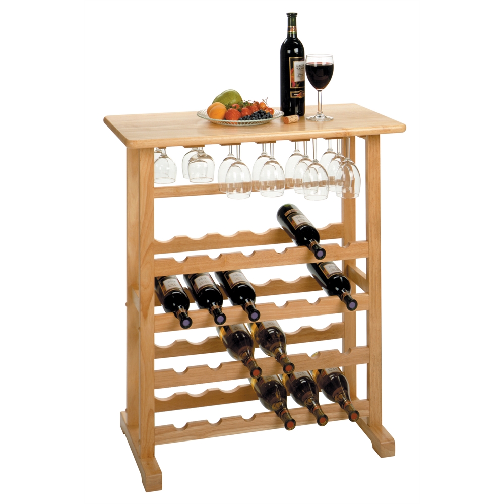 24-Bottle Wine Rack Natural. Picture 1