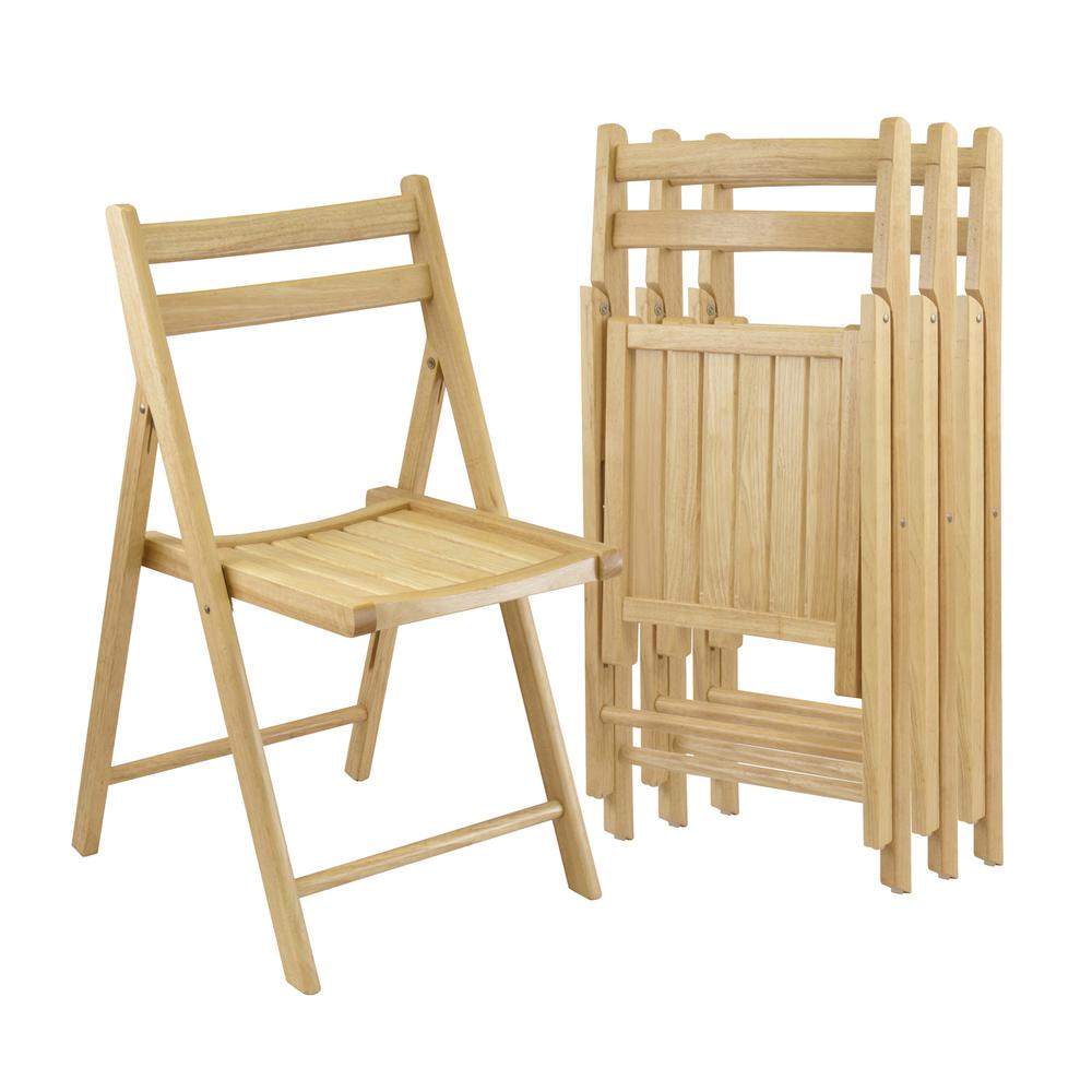 Robin 4-PC Folding Chair Set Natural. Picture 1
