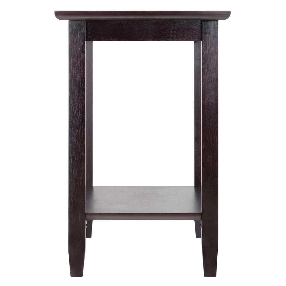 Genoa Rectangular End Table with Glass Top and shelf. Picture 4