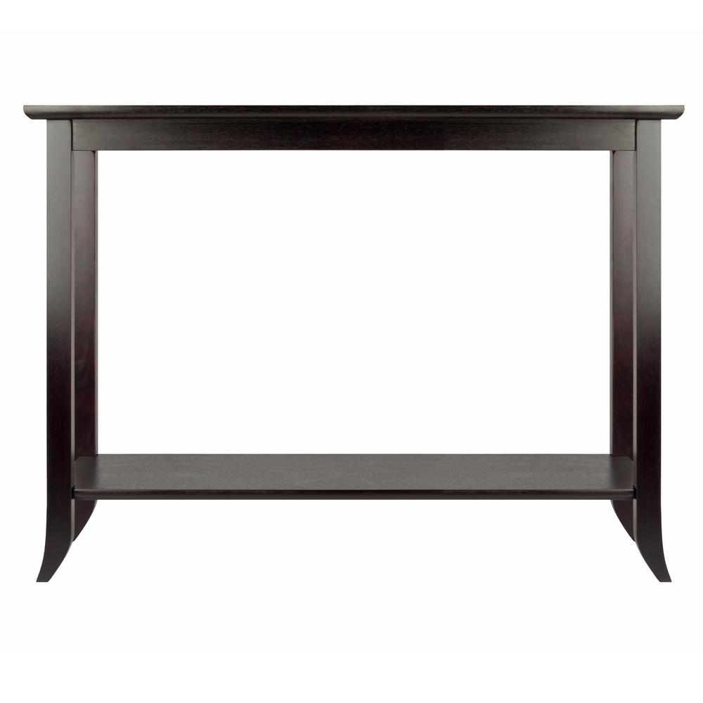 Genoa Rectangular Console Table with Glass and shelf. Picture 4