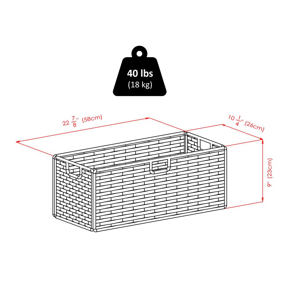 Leo 4pc Shelf with 3 Baskets; Shelf with one Large and 2 small baskets; 2 cartons. Picture 4