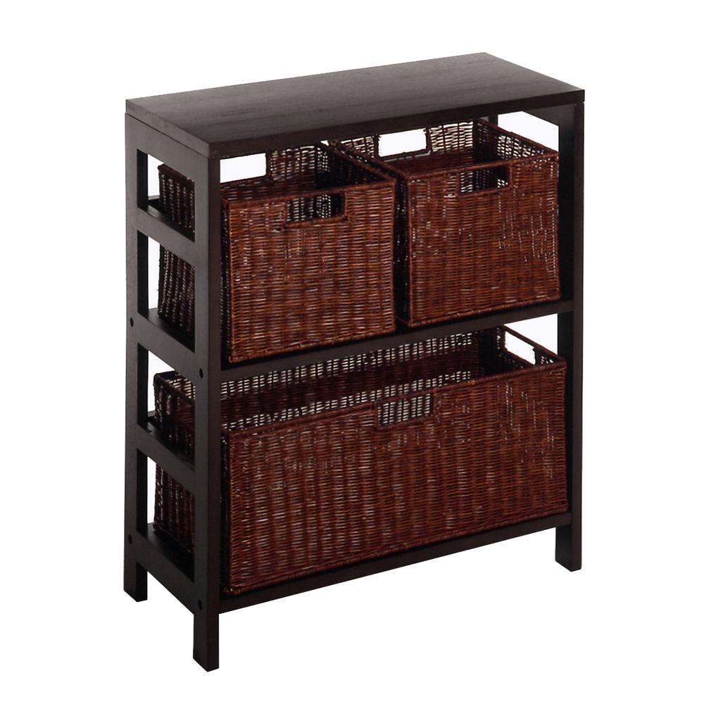 Leo 4pc Shelf with 3 Baskets; Shelf with one Large and 2 small baskets; 2 cartons. Picture 5