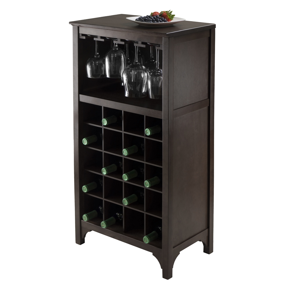 Ancona Modular Wine Cabinet with Glass Rack & 20-Bottle. Picture 2