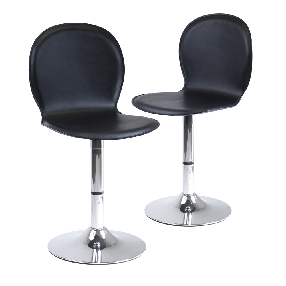 Spectrum Set of 2, Swivel, Shell Chair, Faux Leather, RTA. The main picture.