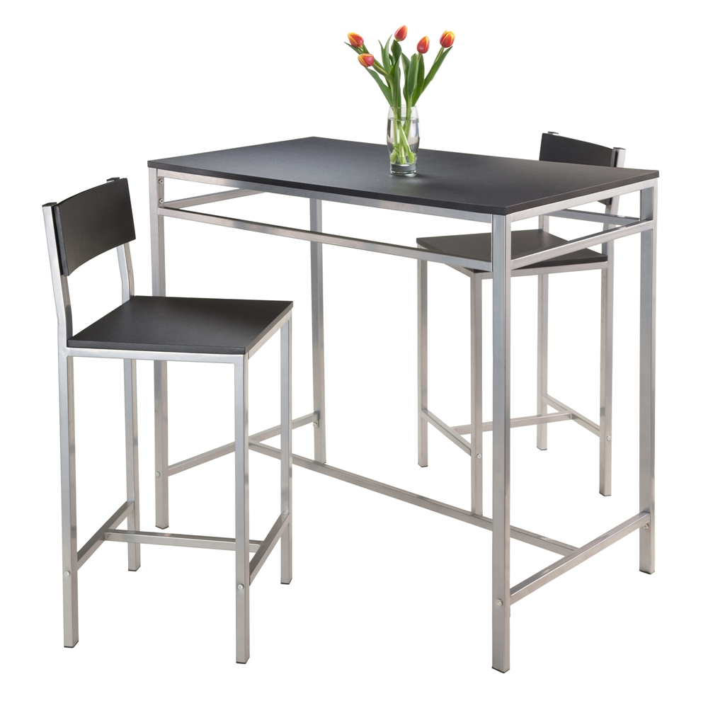 Hanley 3-pc High Table with 2 High Back Stools. Picture 2