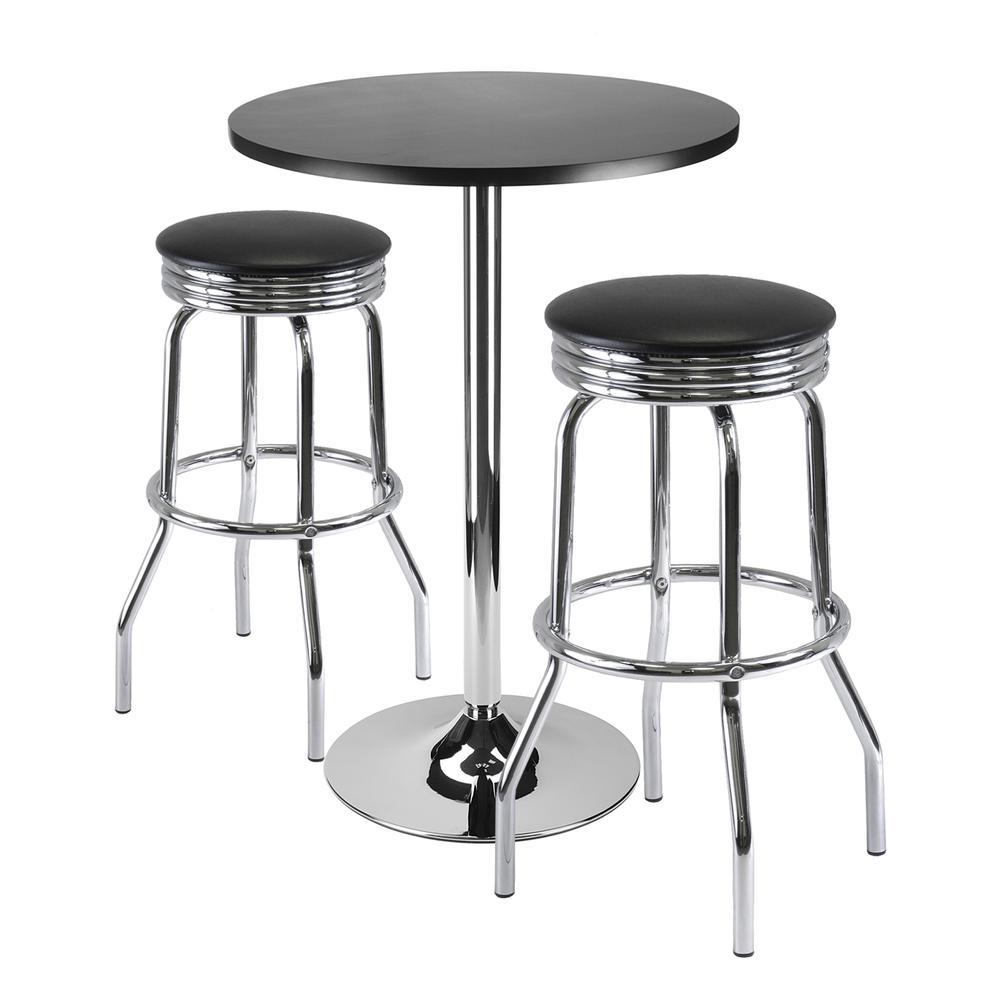 Summit 3-Pc Bar Table Set, 24" Table and 2 Stools. Picture 1