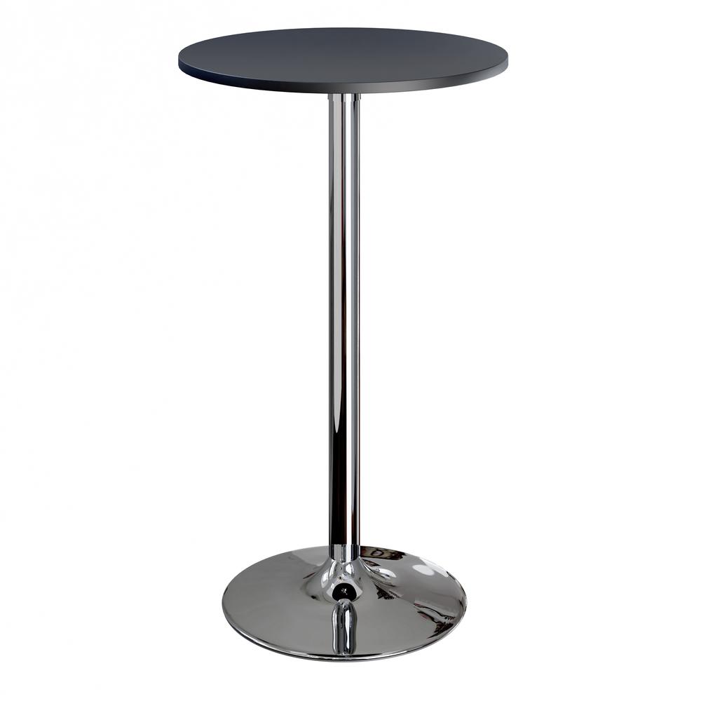 Spectrum Pub Table 24" Round, Black with Chrome. The main picture.