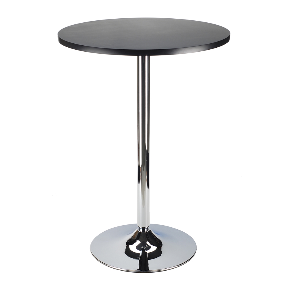 Spectrum Pub Table 24" Round, Black with Chrome. The main picture.